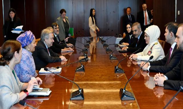Emine Erdoğan'dan BM'de 'sıfır atık' görüşmesi