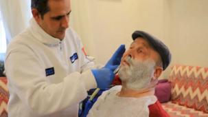 Muğla'da bayram tıraşı ile evlere misafir oluyor