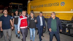 Malatya Büyükşehir'den 7/24 yol mesaisi