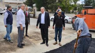 Mardin'de Başkan Şahin'den asfalt çalışmalarına yakın mercek