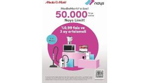 MediaMarkt, Nays iş birliği ile teknoloji alışverişinde 50.000 TL'ye kadar Özel Nays Limit!