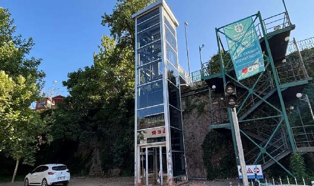 İzmit Tren Garı'nda asansör kulesi tamamlanıyor