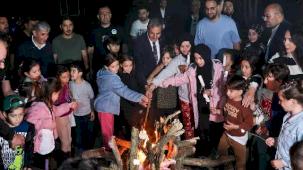 Kamp ateşini Başkan Yusuf Alemdar yaktı