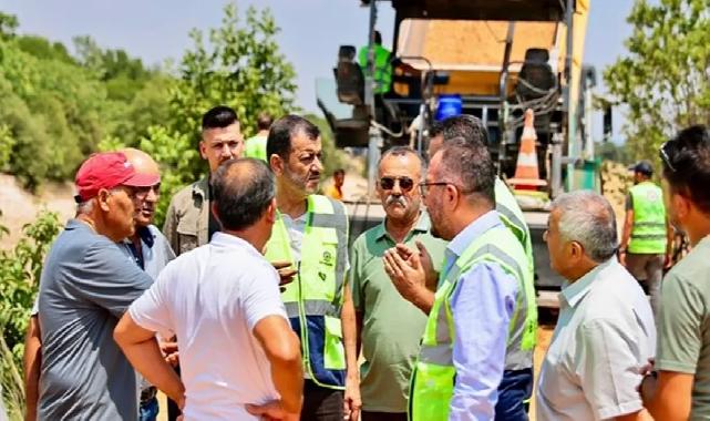 Denizli'de kırsal yollarda asfalt çalışmaları sürüyor