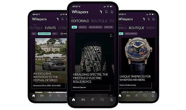 Rolls-Royce sahiplerine özel bir dünya; Whispers