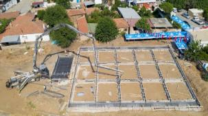 Milas Derince'de çok amaçlı sosyal alana temel