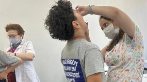 Yaz Spor Okulu öğrencilerine sağlık kontrolü