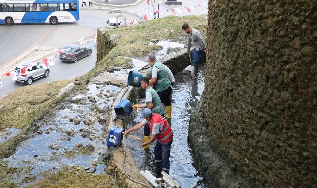 Ankara Keçiören Şelalesi sonbahar bakımında