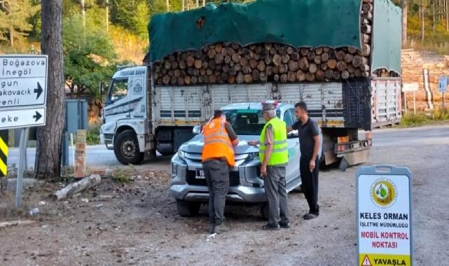 Bursa’da eş zamanlı orman emvali kontrolü