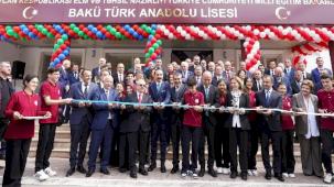 Azerbaycan'da Bakü Türk Anadolu Lisesi törenle açıldı