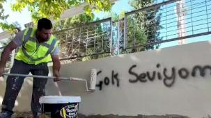 Bursa Yenişehir'den duvar yazılarına karşı belediyeden ilginç çalışma