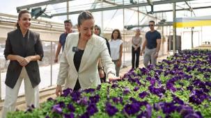 Büşra Özdemir Hurma Bitki Üretim Tesisi'ni inceledi