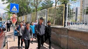 Kayseri Talas'ta sevimli ve güvenli okul geçitleri