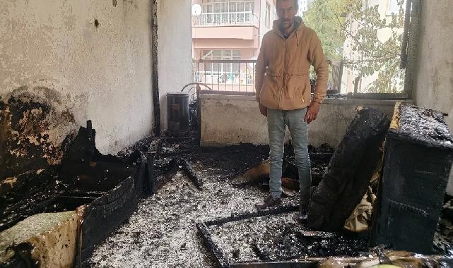 Evi yanan vatandaşa Kayseri Talas'tan yardım eli