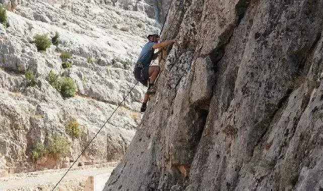Gaziantep Köklüce Kanyonu’nda tırmanış coşkusu