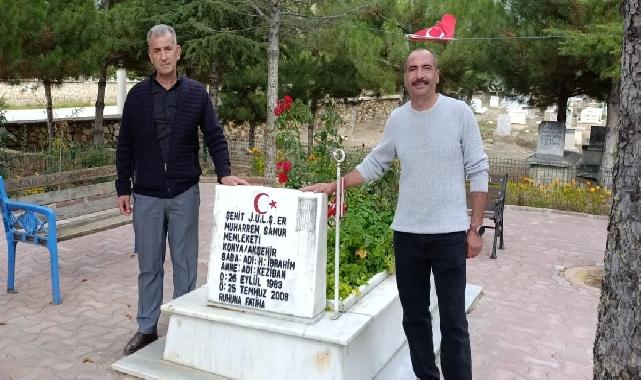 Konya Akşehir’de şehit mezarlıkları onarılıyor
