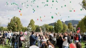 Bursa'da mutluluk balonları SMA’lı Çağan Ata Taran için uçuruldu