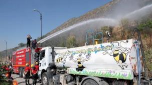 Kayseri Talas'ta Ali Dağı'na 'Alev Kalkanı'