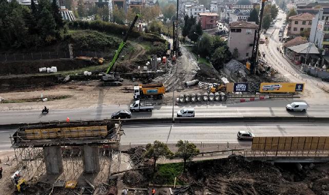 Kocaeli'de dev projede köprünün ilk ayağı göründü