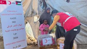 Kızılay Gazze için sıcak yardım hızını kesmiyor