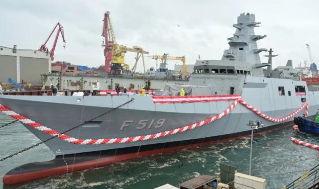 MİLGEM sınıfı AKDENİZ fırkateyni denizle buluştu... Mavi Vatan'a yeni güç