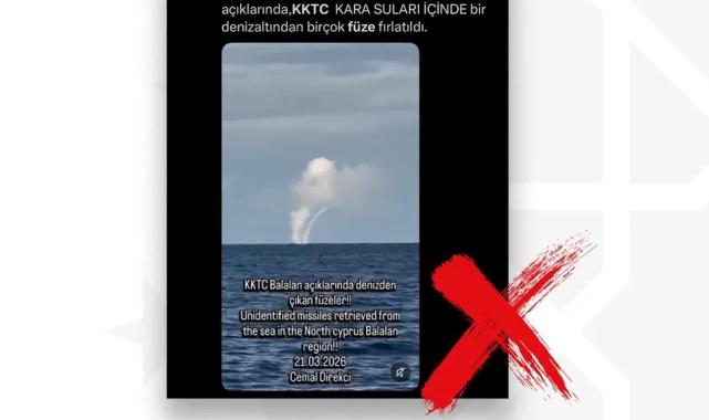 KKTC açıklarında füze' iddiasına yalanlama!