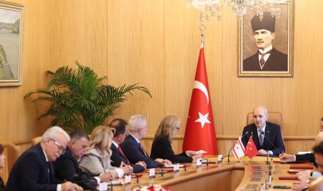 Numan Kurtulmuş, KKTC-Türkiye Parlamentolar Arası Dostluk Grubu'nu kabul etti