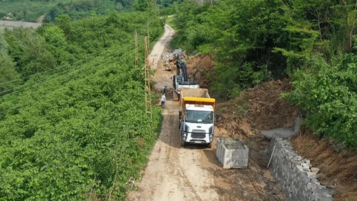 Ordu'da Kovancı'ya taş duvar önlemi