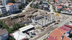 Dikili’nin yeni itfaiye binasında yüzde 30 tamamlandı
