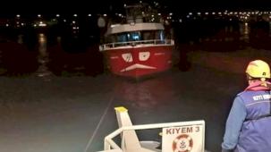 Kocaeli açıklarında sürüklenen tekne kurtarıldı