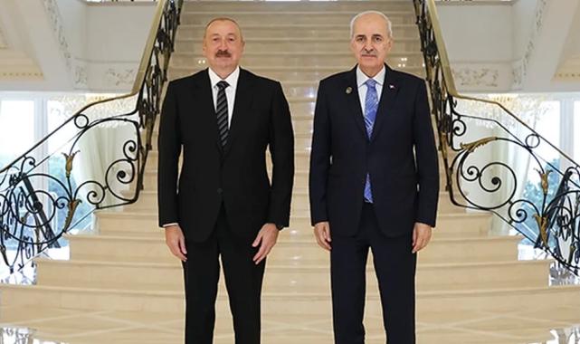 Azerbaycan Cumhurbaşkanı Aliyev, Kurtulmuş'u kabul etti