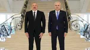 Azerbaycan Cumhurbaşkanı Aliyev, Kurtulmuş'u kabul etti