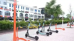 Konya'da e-skuter park noktaları yaygınlaşıyor