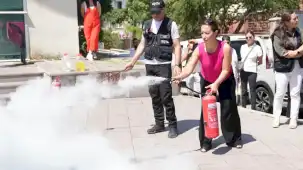 Ankara Keçiören'de personele afet ve yangın eğitimi