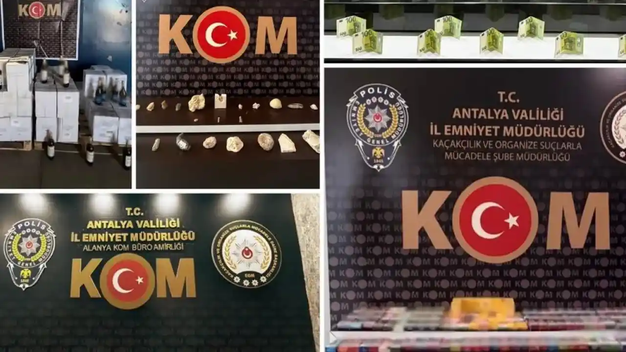 Antalya’da çok sayıda suç unsuru ele geçirildi
