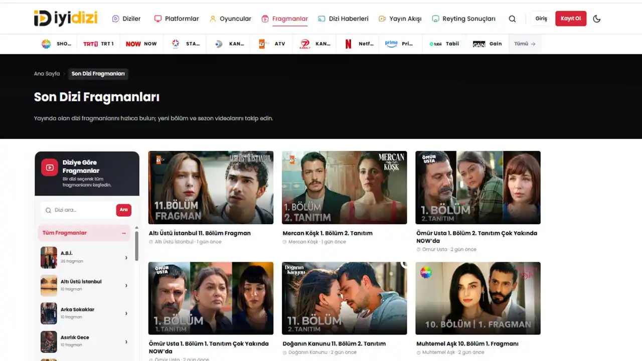 Dizi Tutkunlarının Yeni Adresi