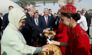 Cumhurbaşkanı Erdoğan Bişkek'te