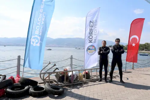 Körfezde gönüllüler 1 ton atık topladı