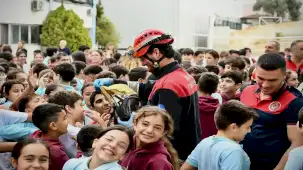 İzmirli öğrencilere nefes kesen yangın tatbikatı