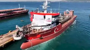 Yerli tarama gemisi UAB Mavi Vatan suya indirildi